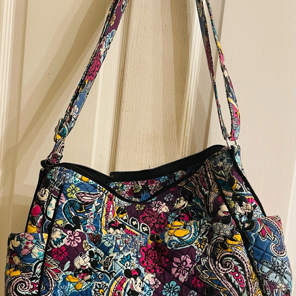 Vera Bradley Disney Mickey & Minnie Paisley Purple Multicolor Crossbody Bag - Picture 3 of 8